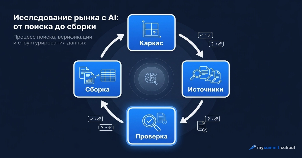 Агентский ресёрч конкурентов: цикл с поиском и проверкой