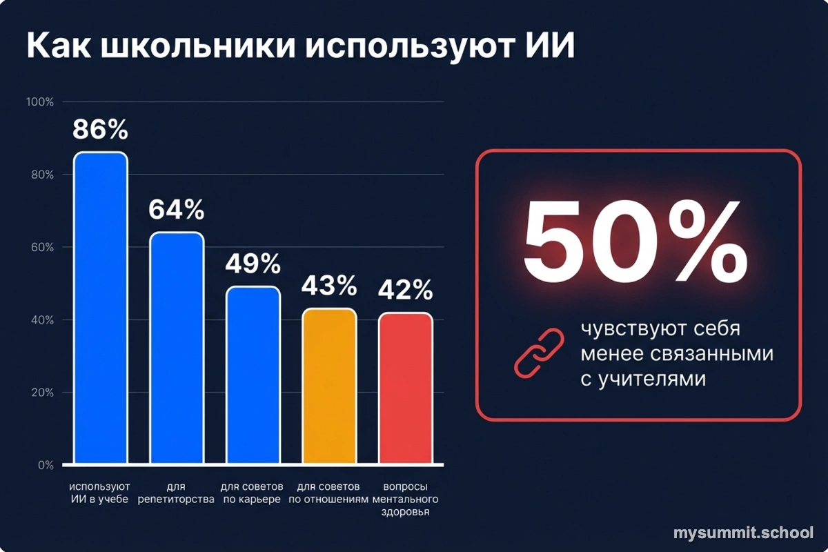 Статистика использования ИИ в школах