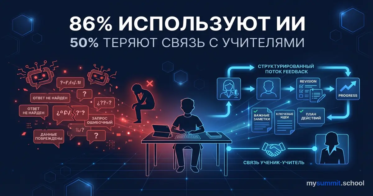 ИИ в школах: 86% используют, но 50% чувствуют себя одинокими