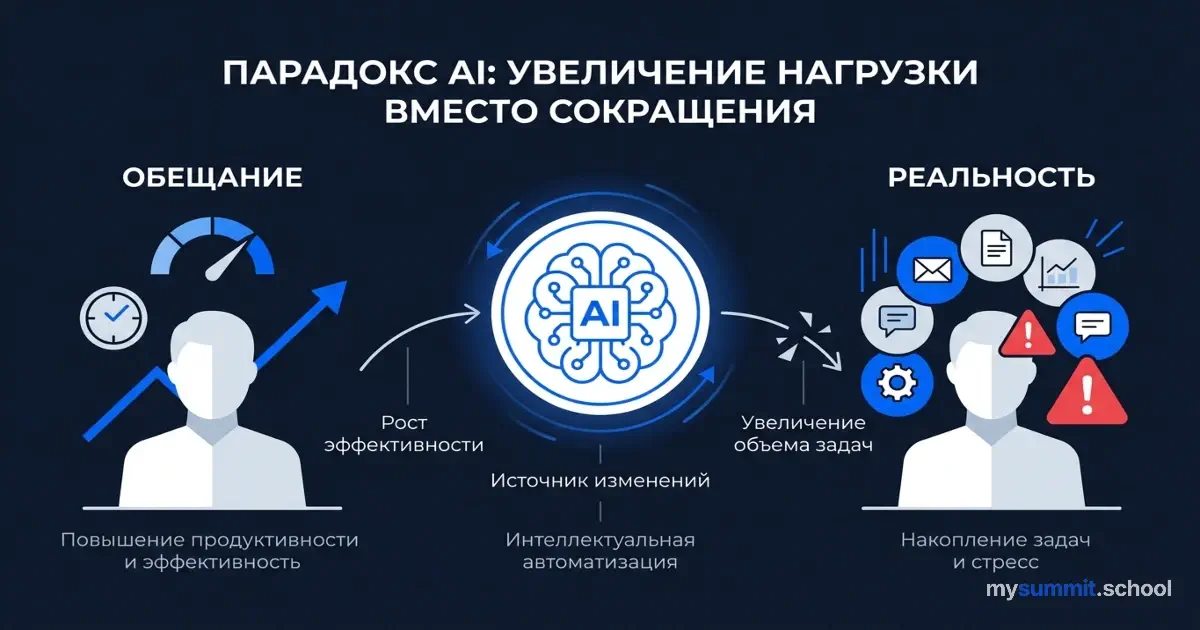 AI не экономит время – он его уплотняет: 8 месяцев наблюдений