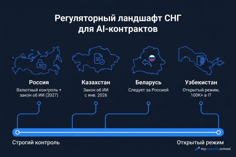 Регуляторный ландшафт СНГ для AI-контрактов