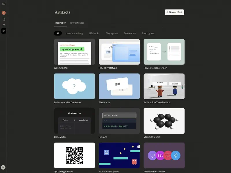 Библиотека Артефактов Claude