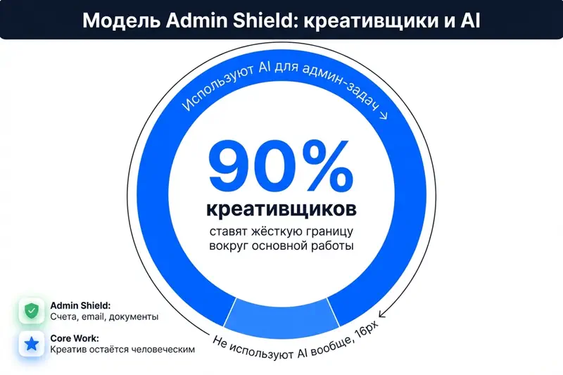 90% креативщиков используют AI только для административных задач