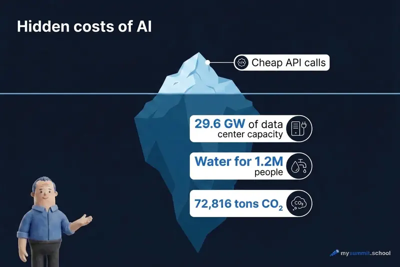 Hidden costs of AI: iceberg