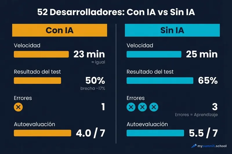 Comparación de grupos: Con IA vs Sin IA