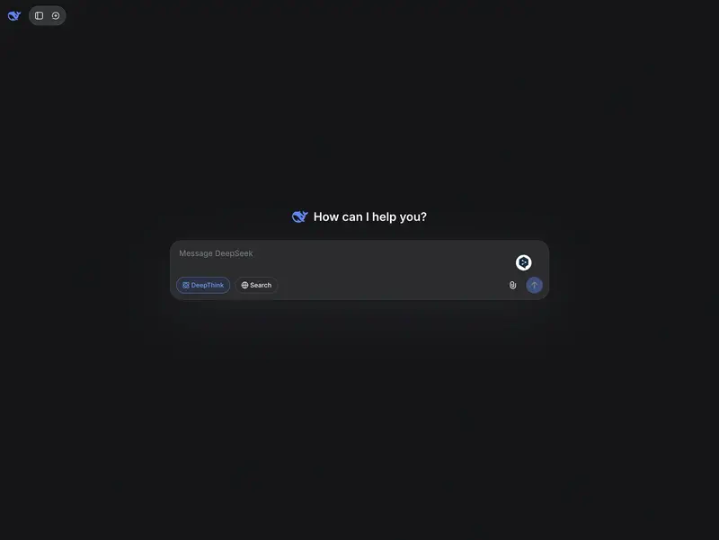 Interfaz de DeepSeek