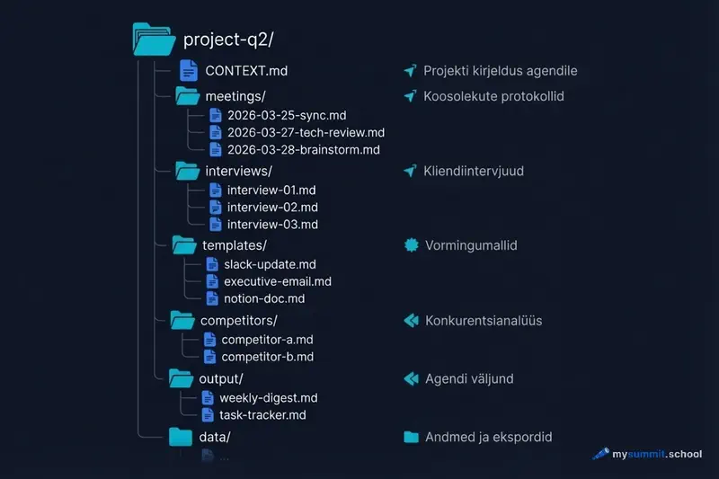 Projekti töökausta struktuur TI-agendi jaoks