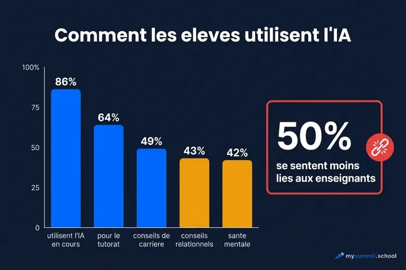 Statistiques d&rsquo;utilisation de l&rsquo;IA dans les ecoles