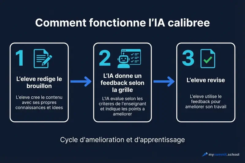 Schema de fonctionnement de l&rsquo;IA calibree