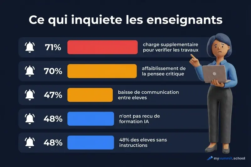 Les preoccupations des enseignants face a l&rsquo;IA