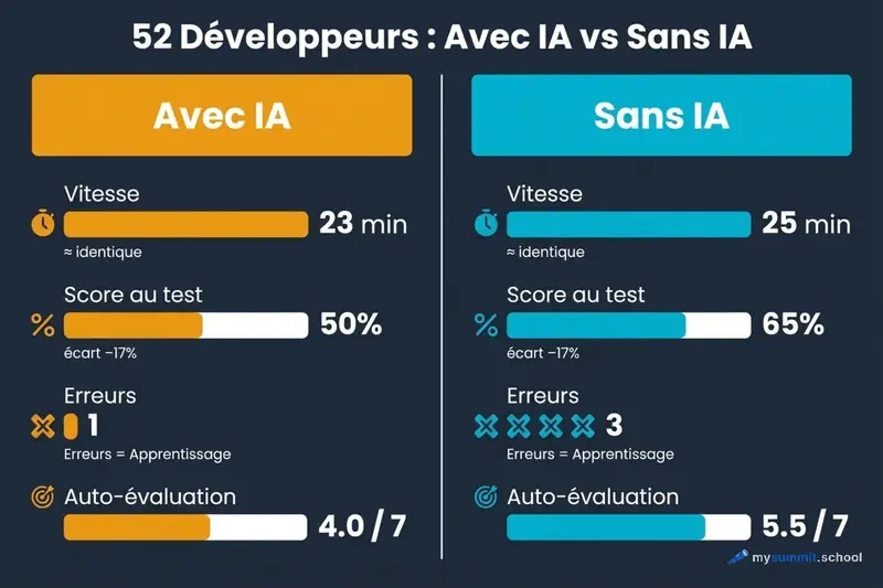 Comparaison des groupes : avec IA vs sans IA
