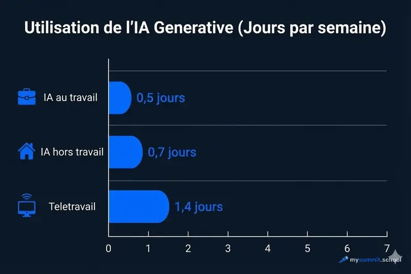 Frequence d&rsquo;utilisation de l&rsquo;IA