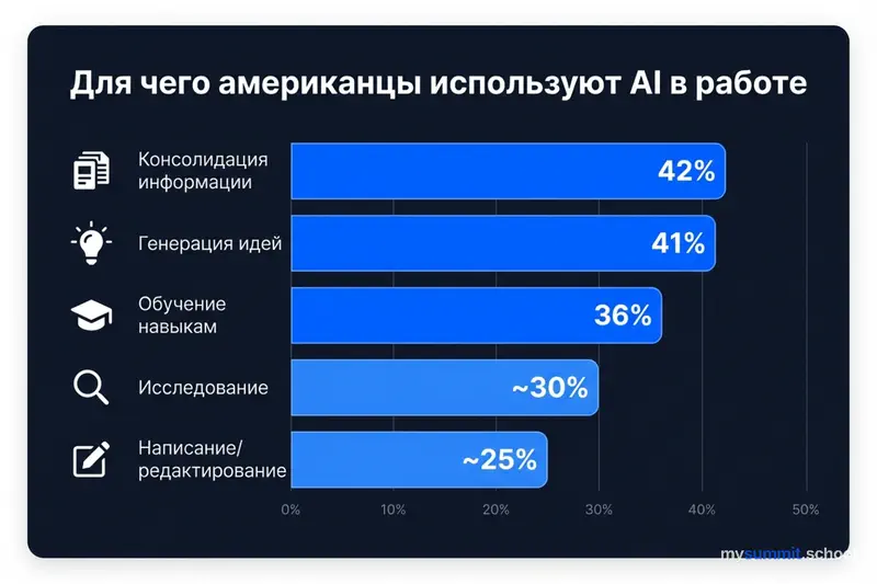 Для чего американцы используют AI в работе