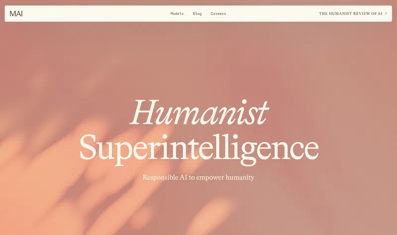 Microsoft AI main page