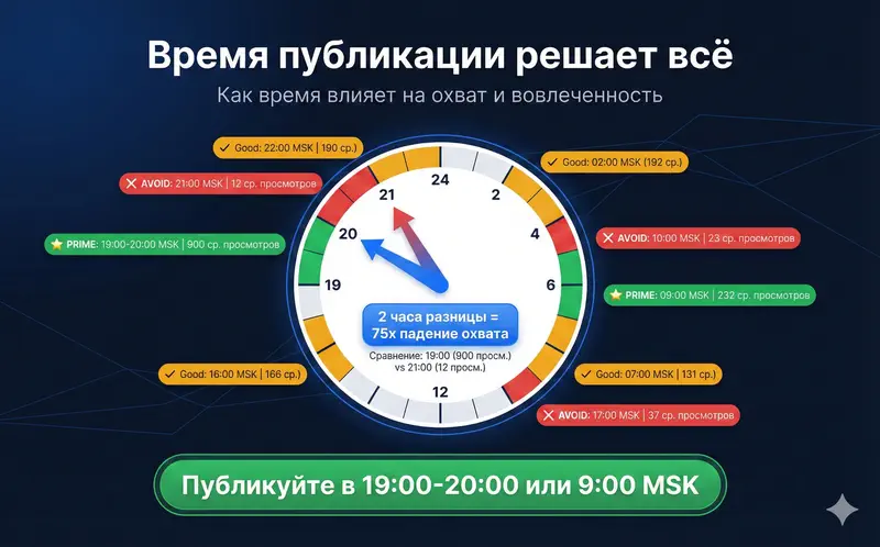 Время публикации решает всё