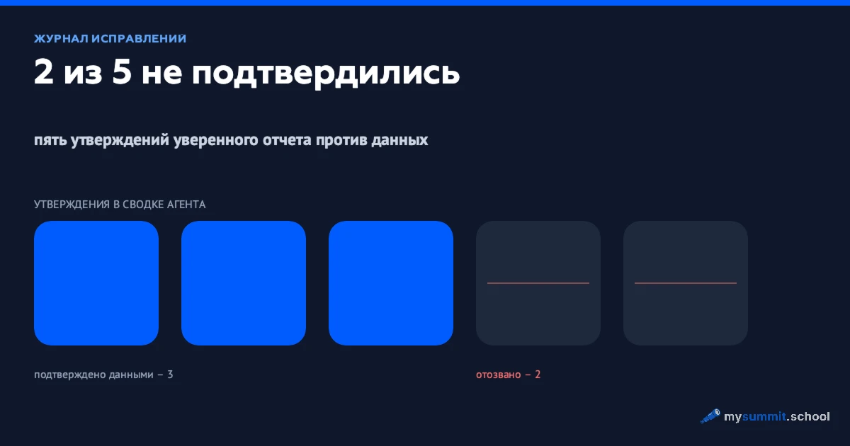Уверенный, правдоподобный, неправильный: проверка отчёта ИИ