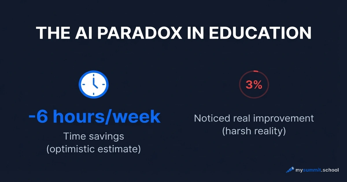 AI Saves Teachers 6 Hours a Week. But 97% Don't Notice