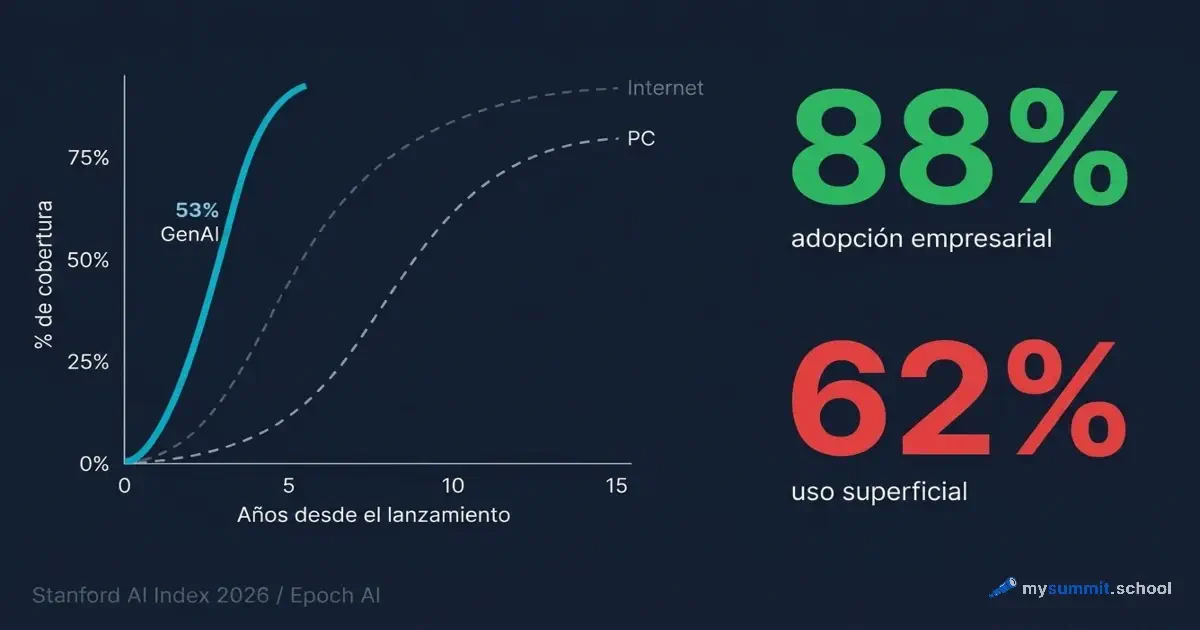 La IA se difundió más rápido que Internet – pero el 62% de los usuarios se quedaron en la salida