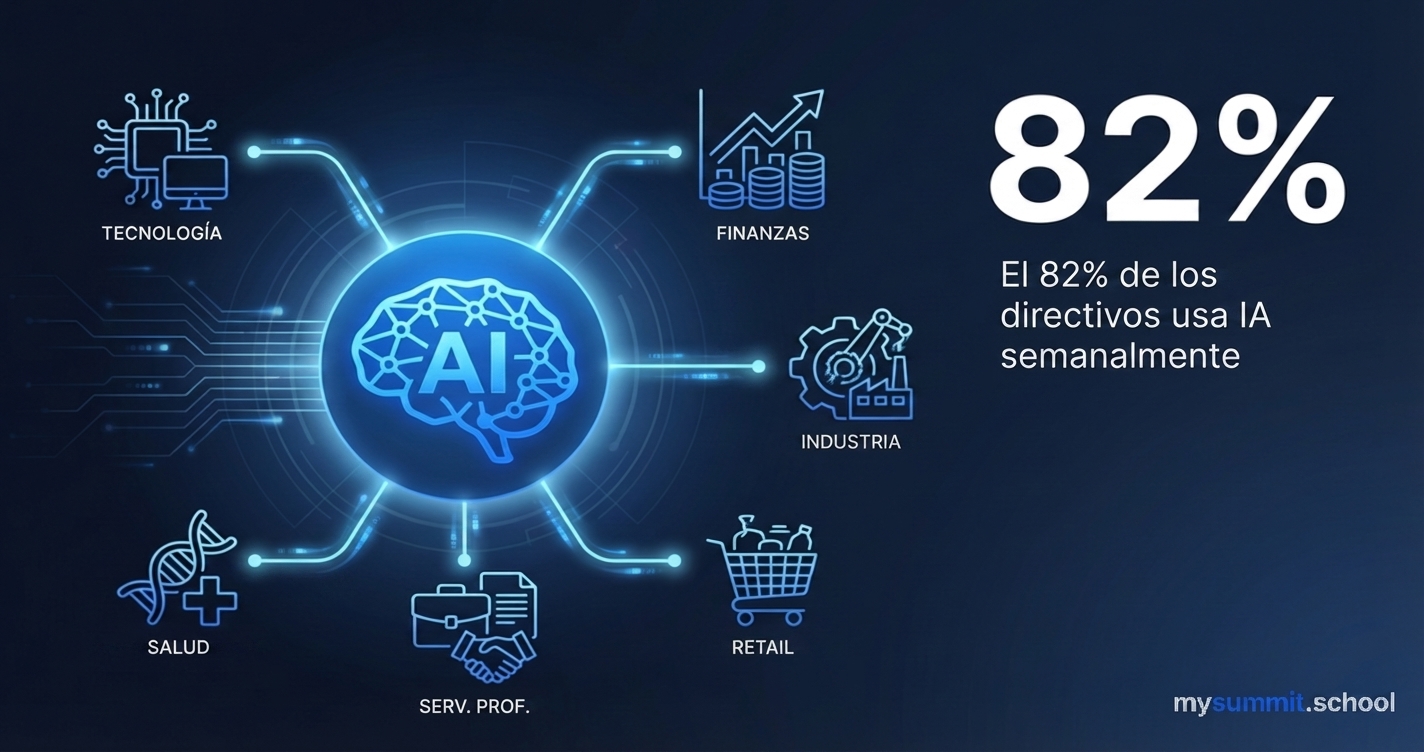 El 82% de los directivos usa IA semanalmente: cómo la IA penetra en los sectores – informe Wharton 2025