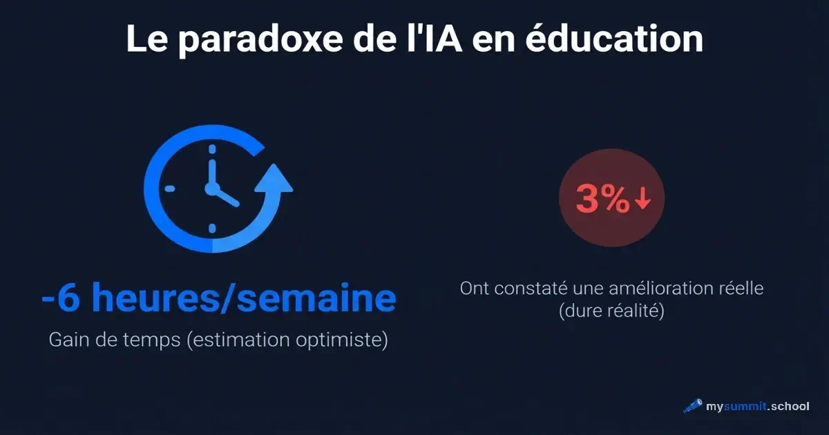 L'IA fait gagner 6 heures par semaine aux enseignants. Mais 97 % ne le remarquent pas