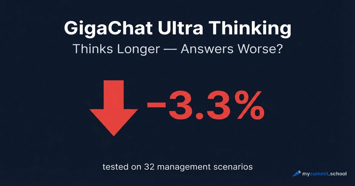 GigaChat Ultra Thinking : il reflechit plus longtemps – et repond moins bien ?
