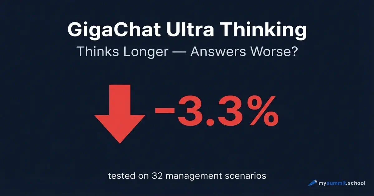 GigaChat Ultra Thinking : il reflechit plus longtemps – et repond moins bien ?