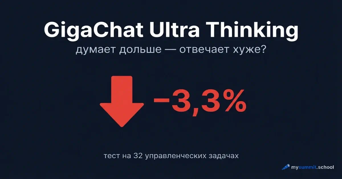 GigaChat Ultra Thinking: думает дольше – отвечает хуже?