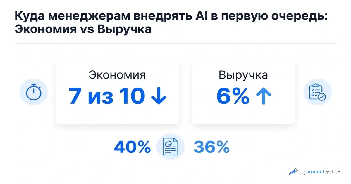 Экономия или выручка: куда направить ИИ в первую очередь