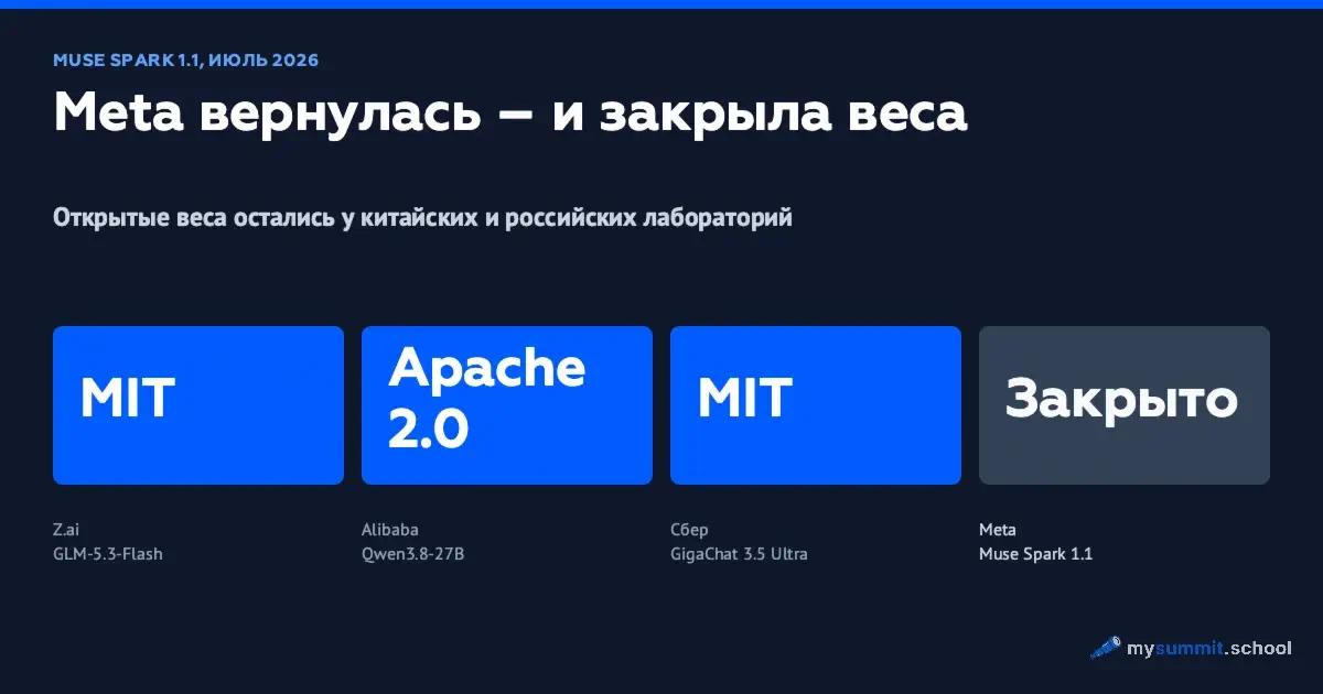 Meta Muse Spark – первая закрытая модель Meta с 2023 года