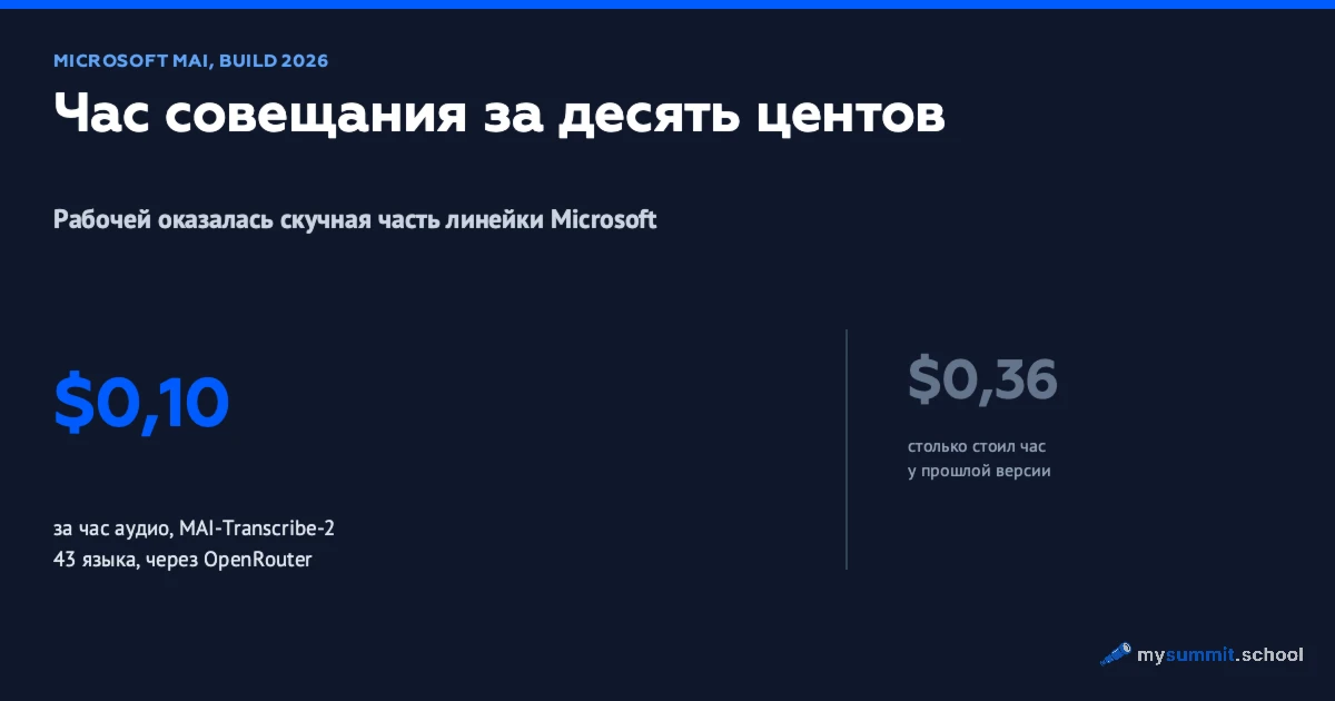 Модели Microsoft MAI в 2026: что реально доступно и почём