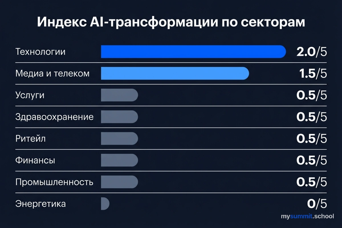 Индекс AI-трансформации по секторам экономики