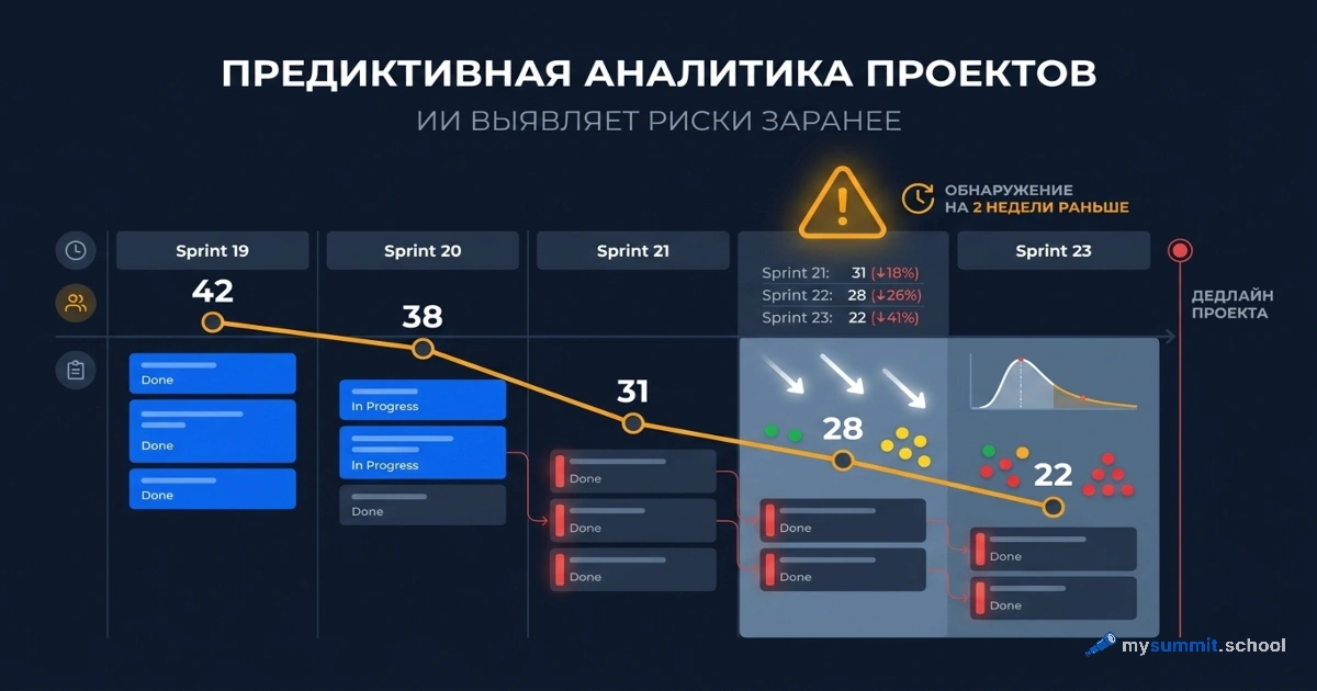 5 сигналов срыва спринта, которые AI-агент видит до статуса