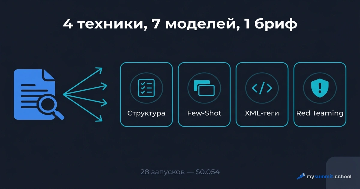 4 техники промптинга, проверенные на 7 моделях: гайд с воркшопа