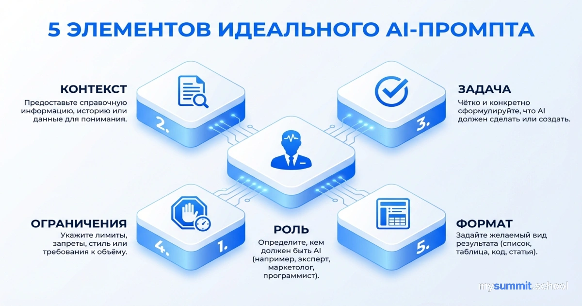 5 элементов идеального промпта: почему AI не понимает, чего вы хотите