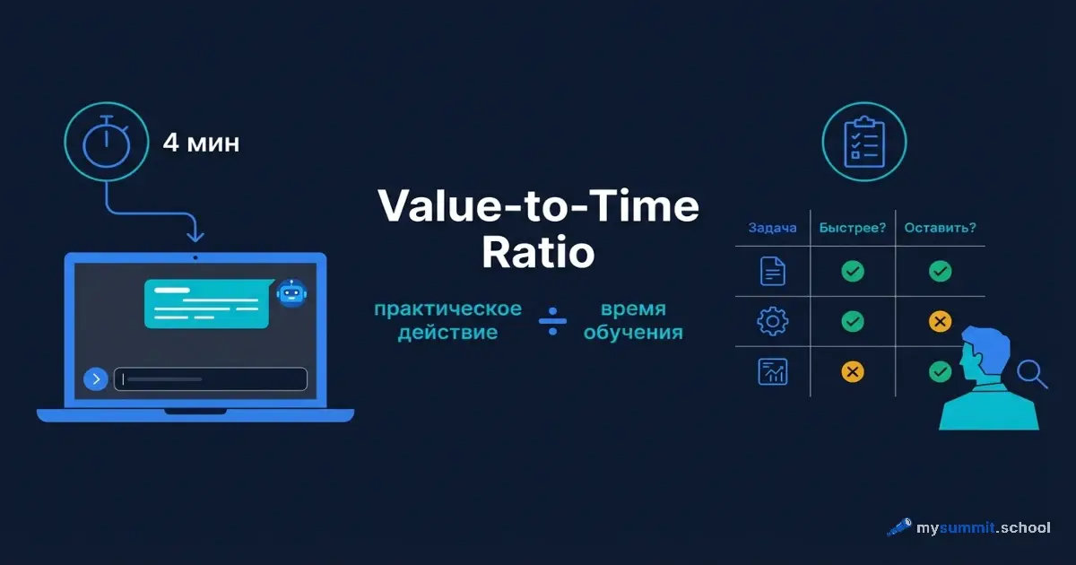 Value-to-time ratio: как мы проектируем уроки об AI