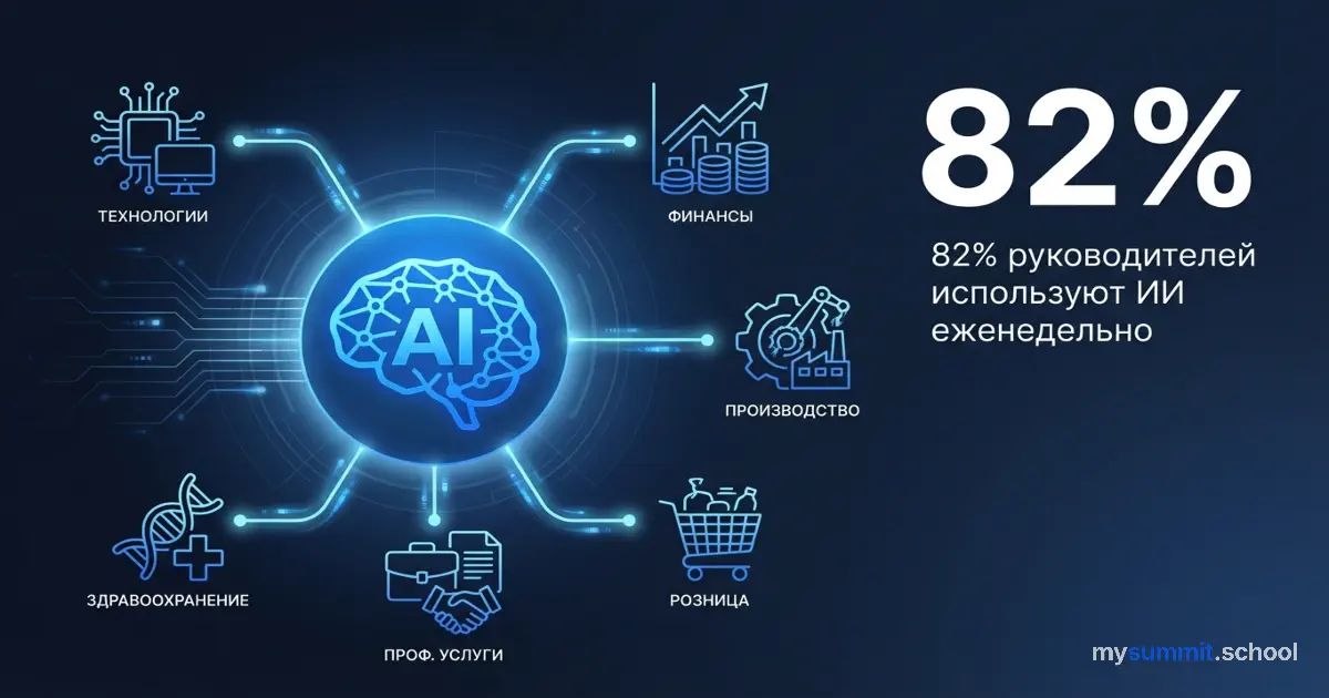82% руководителей используют ИИ еженедельно: как AI проникает в разные отрасли – отчет Wharton 2025