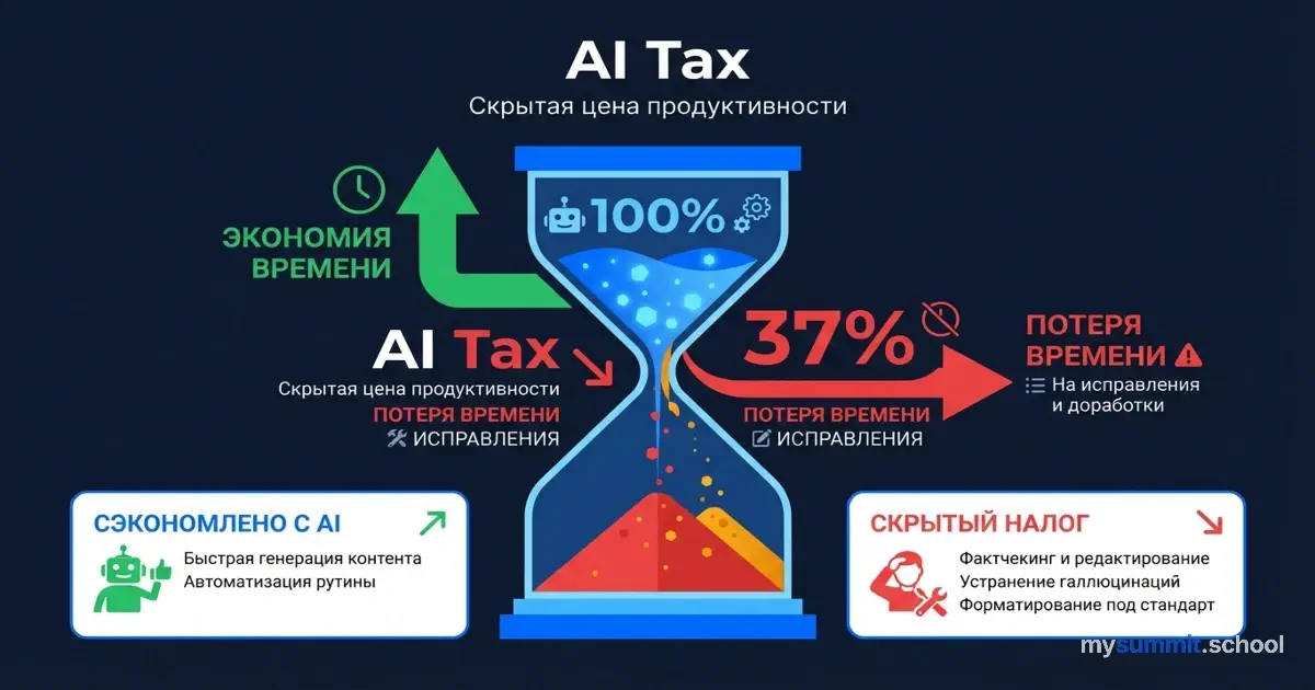 Скрытый налог на ИИ: почему 40% экономии времени исчезает